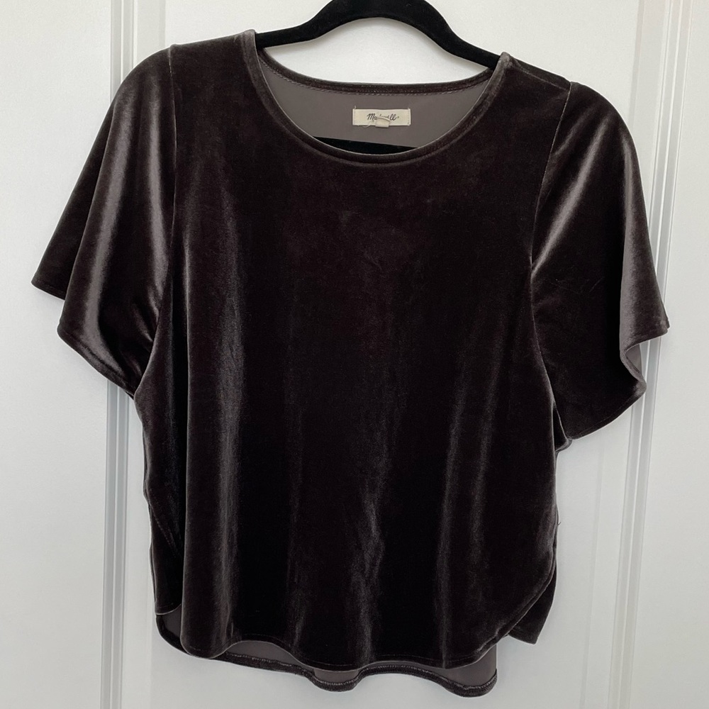 Madewell Size Small Velvet Top